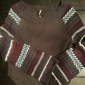 Free People Fairground Thermal Top Sweater Womens SMALL